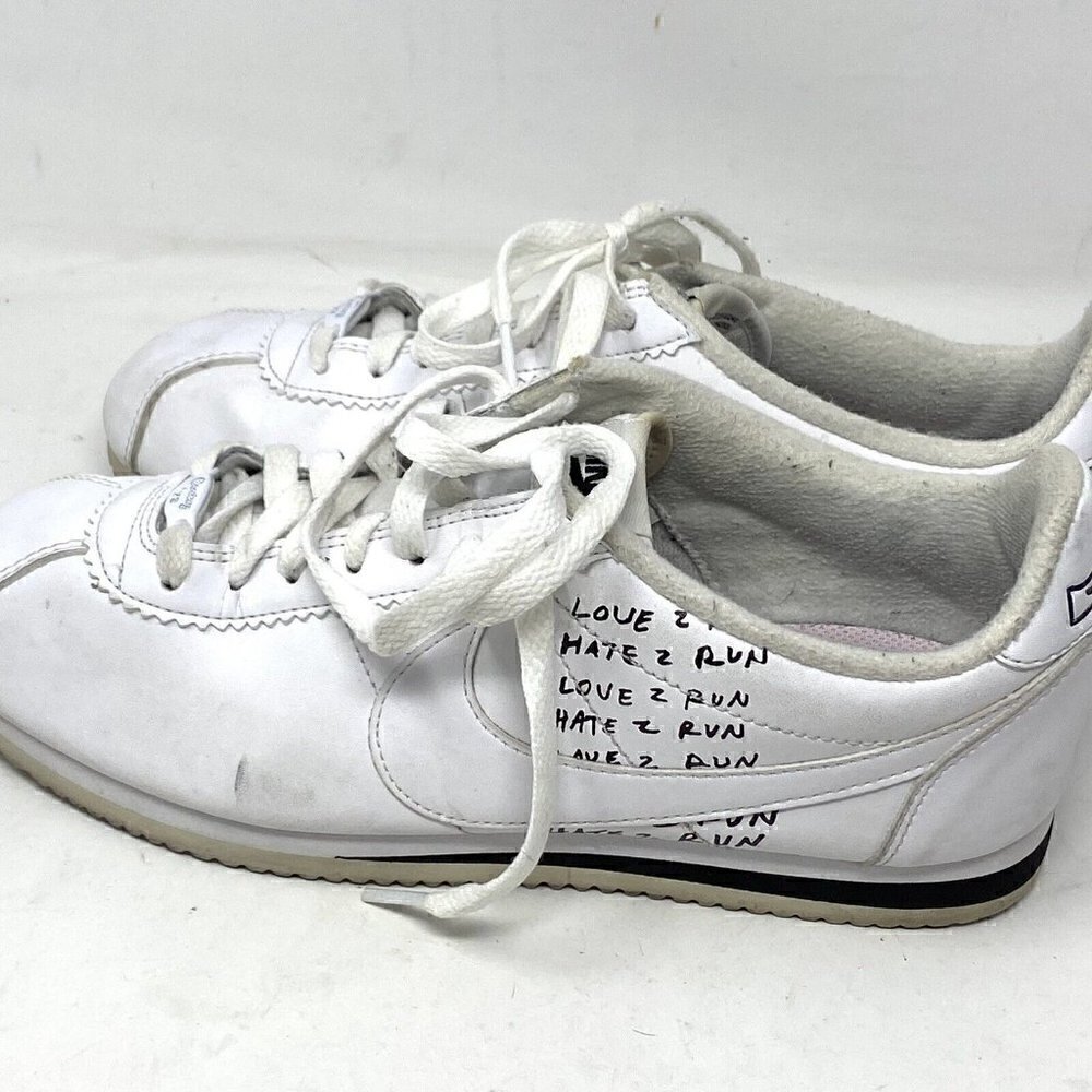 Nike Cortez x Nathan Bell White Sneakers Mens Size 8 - Picture 3 of 8
